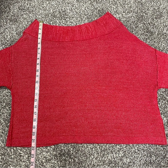 Free People Alana Knit Pullover Sweater Pink‎ Linen Blend Women’s Small - Picture 7 of 7